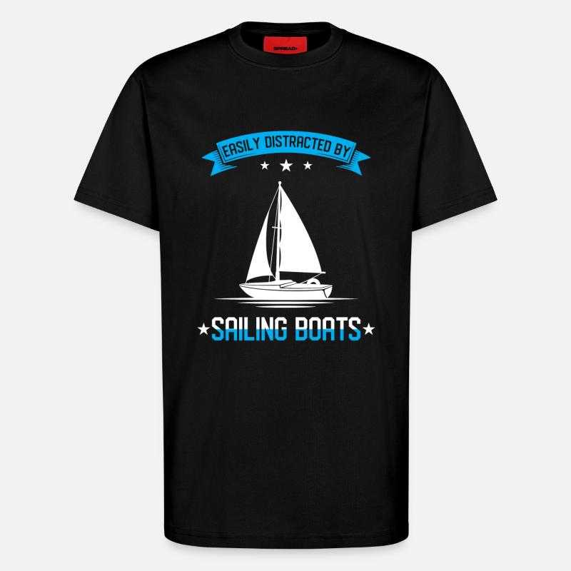 Sailing Sailor Gift - T-Shirt - made by SPREAD - SOLID BLACK