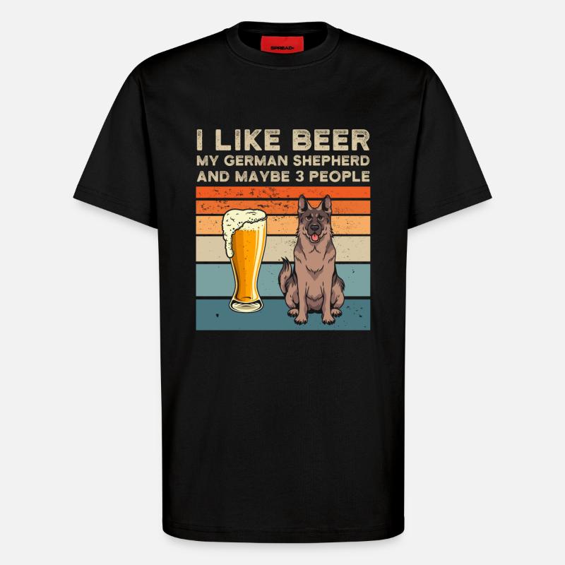 Schäferhund - T-Shirt - made by SPREAD - SOLID BLACK