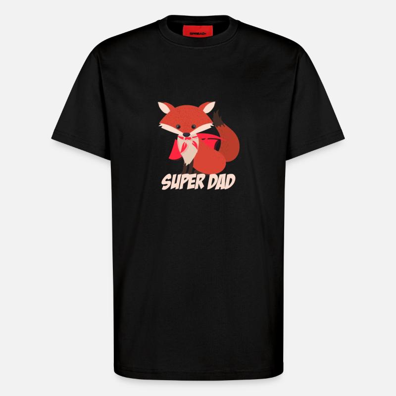 Super Dad Fuchs Father - T-Shirt - made by SPREAD - SOLID BLACK