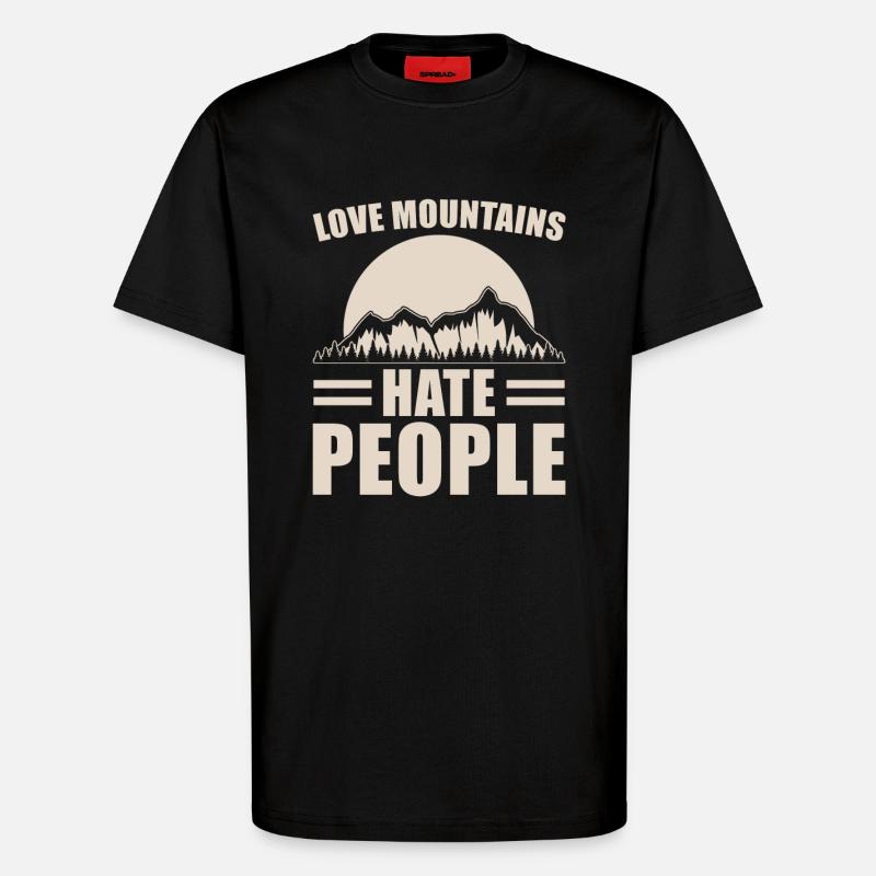 Berge - T-Shirt - made by SPREAD - SOLID BLACK
