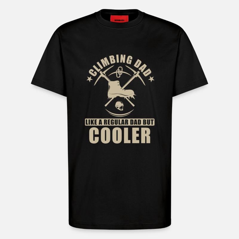 Papa Kletterer - T-Shirt - made by SPREAD - SOLID BLACK