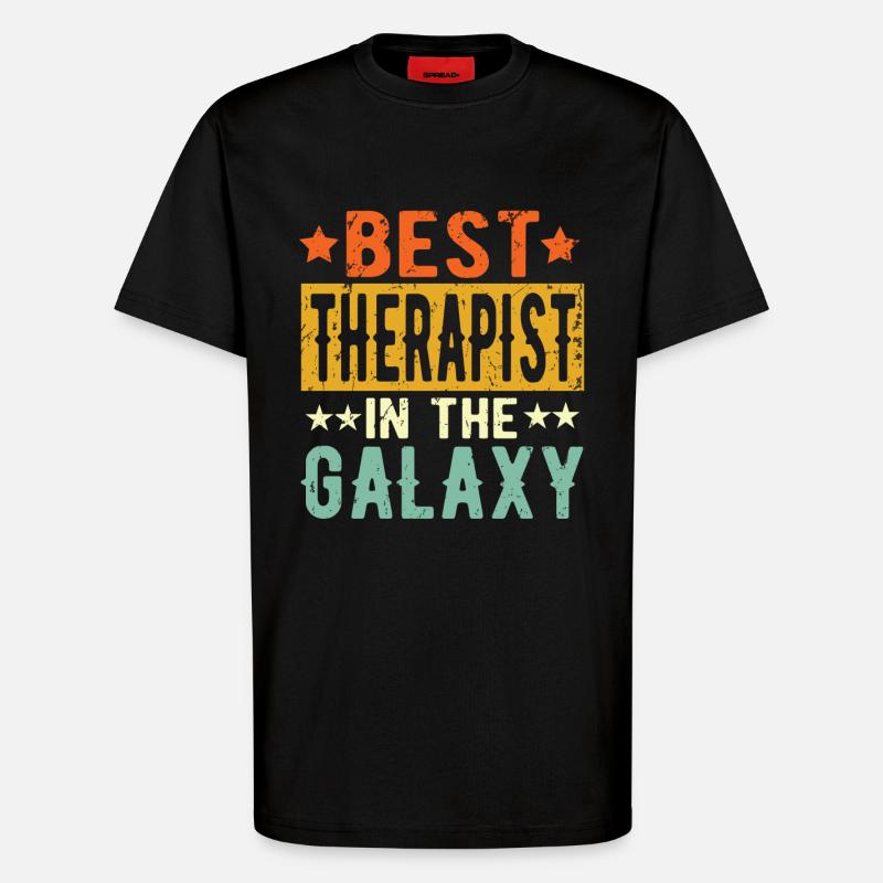 Best Therapeut ever Therapeut Geschenk - T-Shirt - made by SPREAD - SOLID BLACK