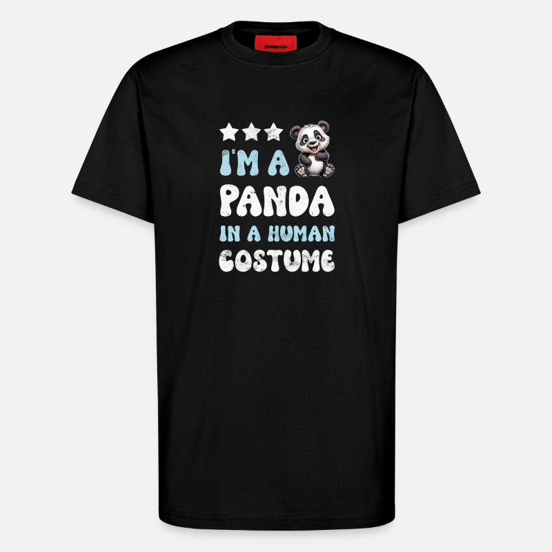 Panda Panda Bear - T-Shirt - made by SPREAD - SOLID BLACK