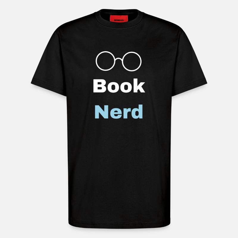 Buch-Nerd - T-Shirt - made by SPREAD - SOLID BLACK