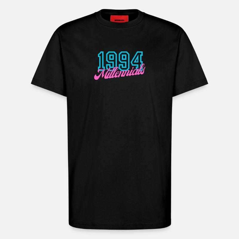 1994 Millennials Retro Datum Design - T-Shirt - made by SPREAD - SOLID BLACK