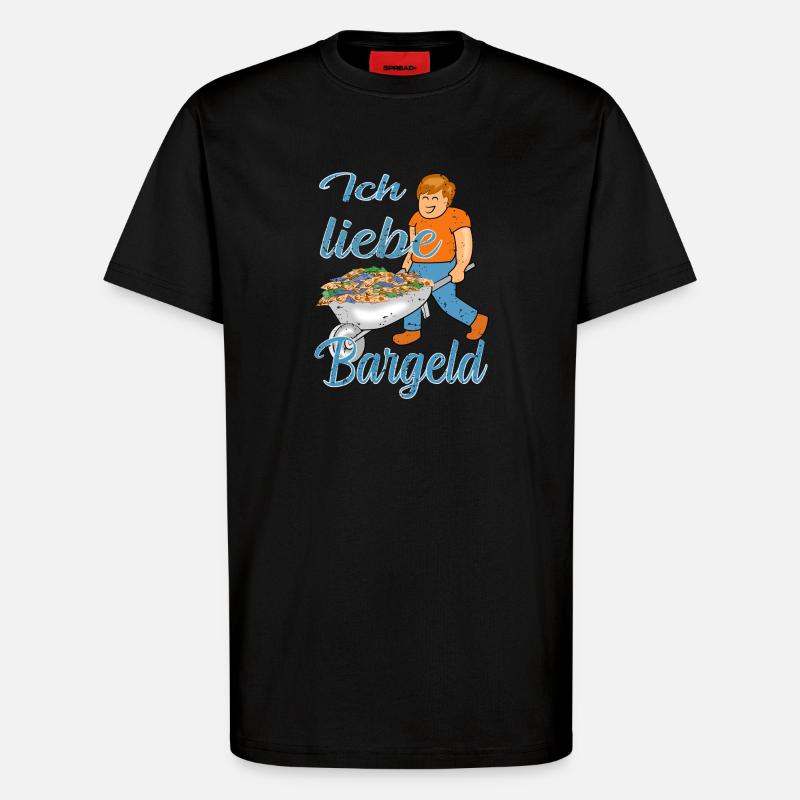 Bargeld Geld - T-Shirt - made by SPREAD - SOLID BLACK
