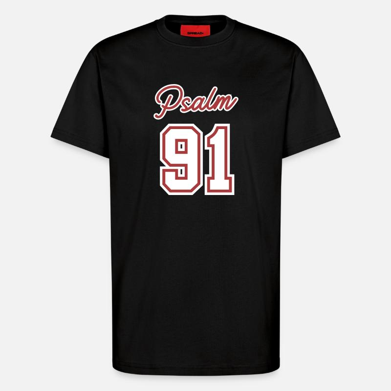 Psalm 91 Bibelvers. - T-Shirt - made by SPREAD - SOLID BLACK