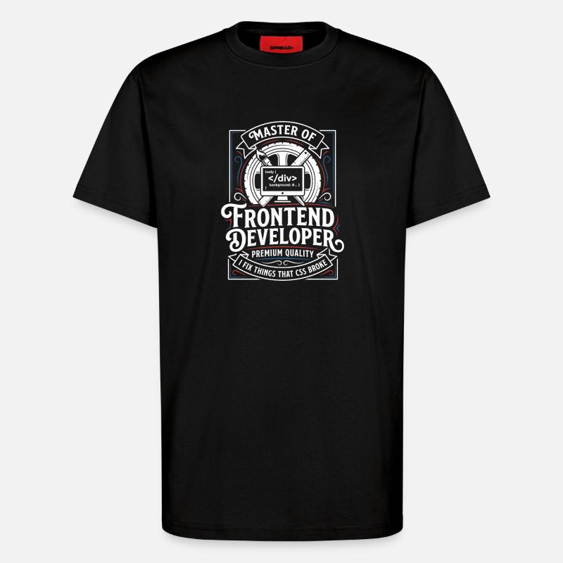 Frontend Meister: CSS HTML Kunst - T-Shirt - made by SPREAD - SOLID BLACK
