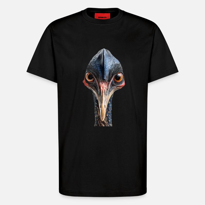 Kasuar - T-Shirt - made by SPREAD - SOLID BLACK
