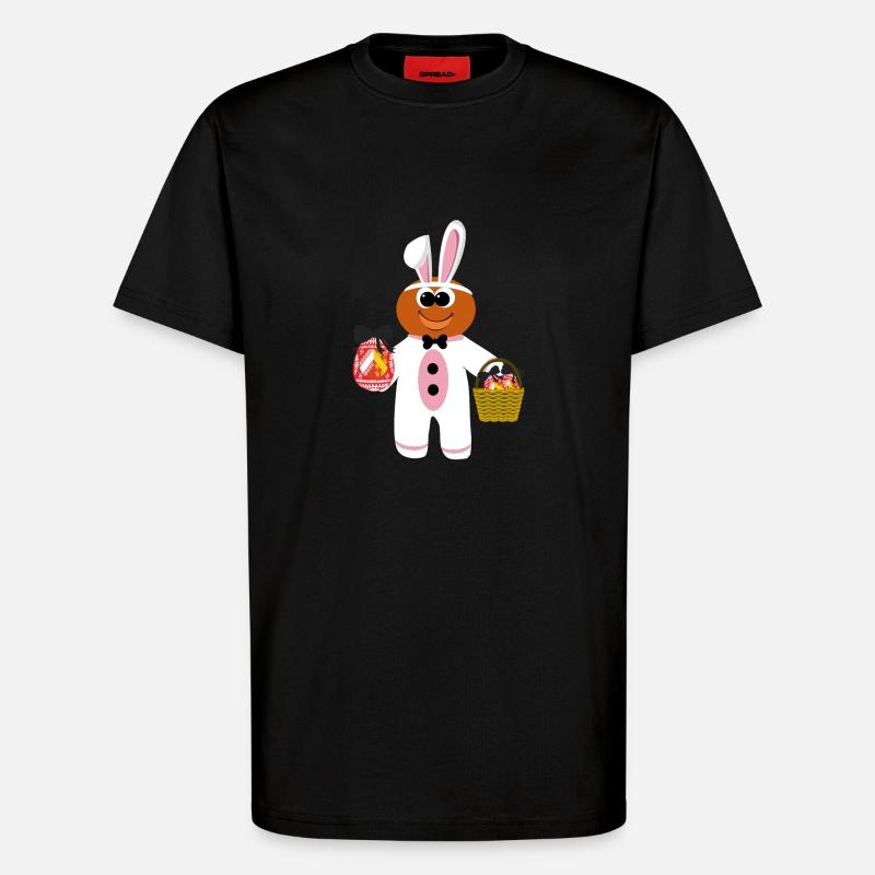 Mannele Mannala Rabbit Alsace - T-Shirt - made by SPREAD - SOLID BLACK