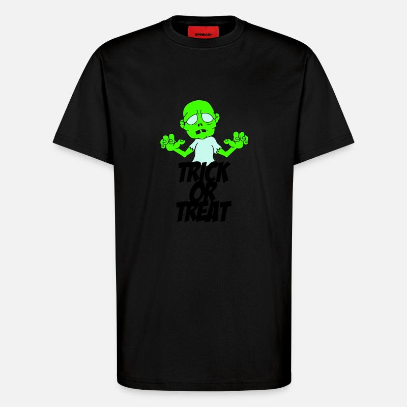 zombie trick or treat - T-Shirt - made by SPREAD - SOLID BLACK
