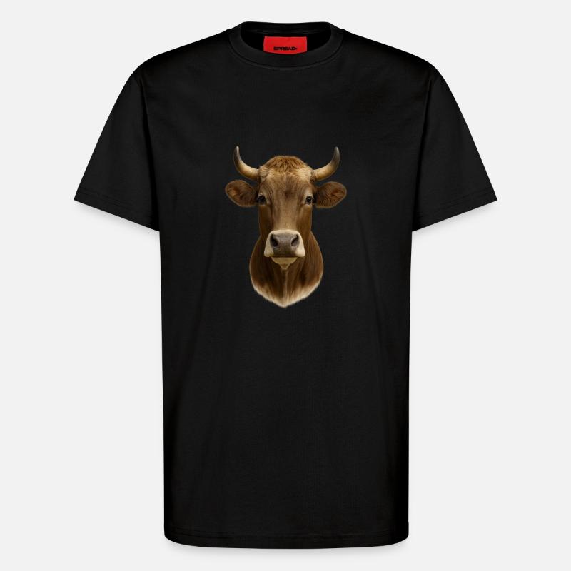La plus belle vache - T-shirt bio décontracté fabriqué en UE - SOLID BLACK