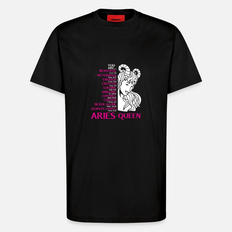 Sternzeichen Widder - T-Shirt - made by SPREAD - SOLID BLACK