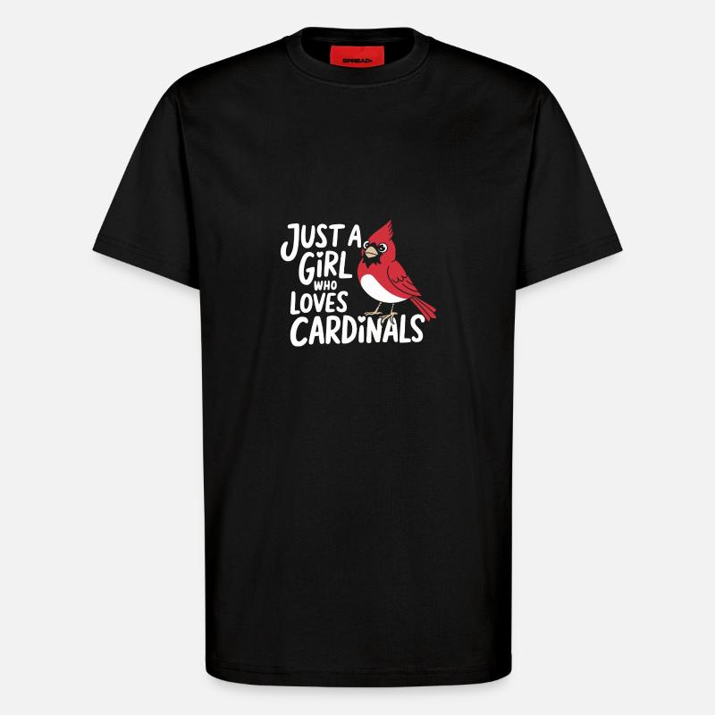 Kardinal Rotkardinal Vogel Roter Kardinal - T-Shirt - made by SPREAD - SOLID BLACK