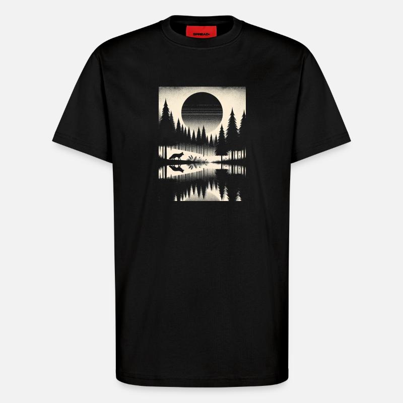 FUCHS IM WALD - T-Shirt - made by SPREAD - SOLID BLACK