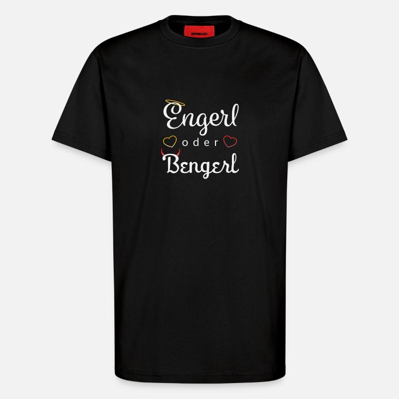 Engerl oder Bengerl - T-Shirt - made by SPREAD - SOLID BLACK