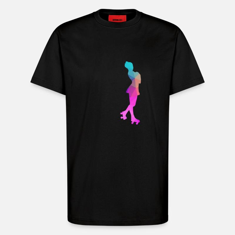 Rollkunstlauf Rollschuh Pirouette Polygon Geschenk - T-Shirt - made by SPREAD - SOLID BLACK