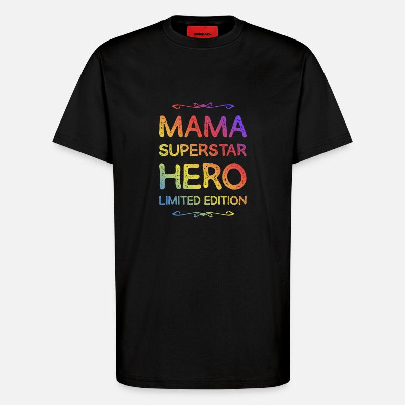 Beste Mama Held Spruch - T-Shirt - made by SPREAD - SOLID BLACK
