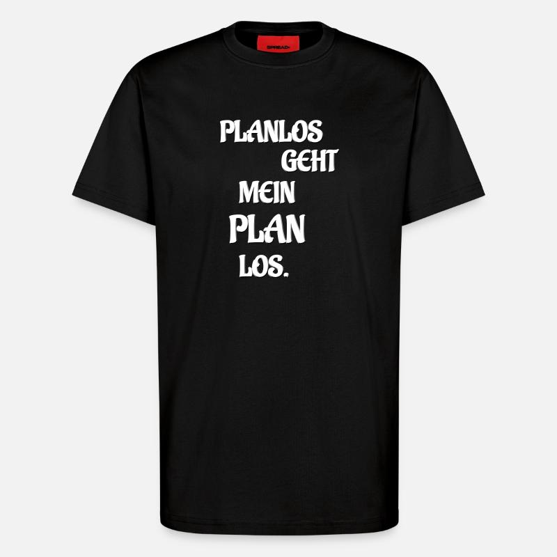 PLANLOS VA MON PLAN LOS - T-shirt bio décontracté fabriqué en UE - SOLID BLACK
