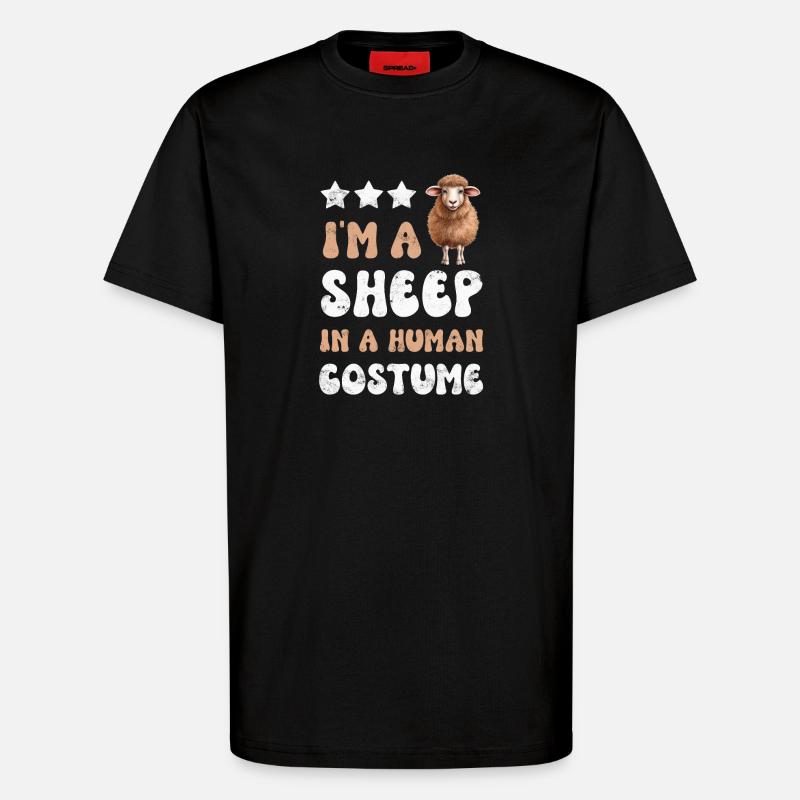 Schaf Schafe - T-Shirt - made by SPREAD - SOLID BLACK