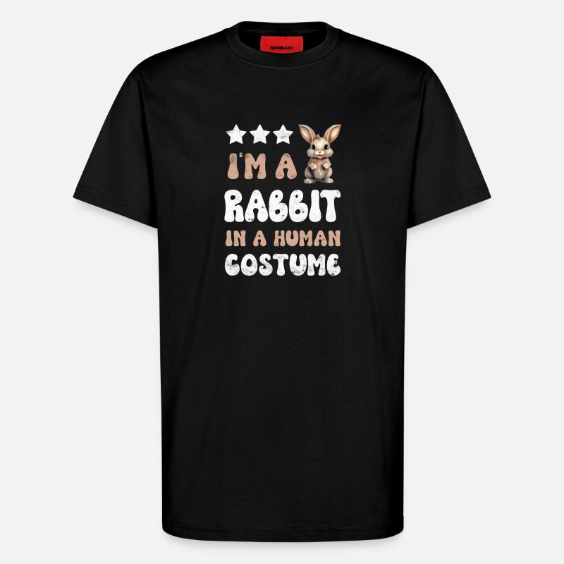 Rabbit Rabbit - T-Shirt - made by SPREAD - SOLID BLACK
