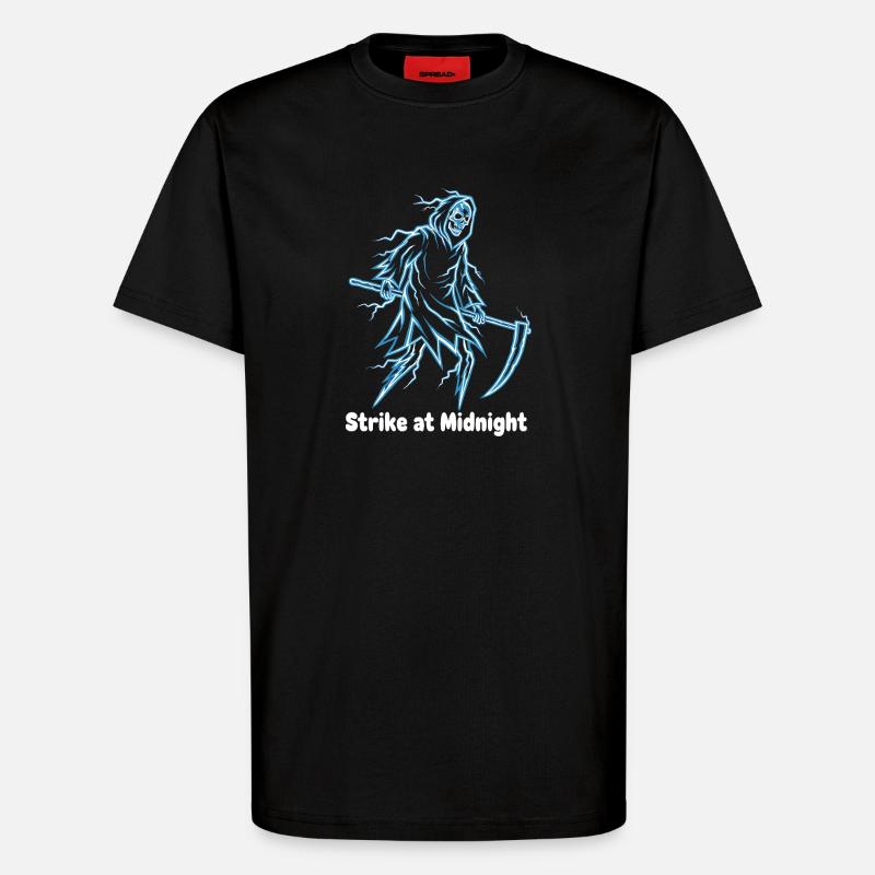Mitternachts-Skelett Neon - T-Shirt - made by SPREAD - SOLID BLACK