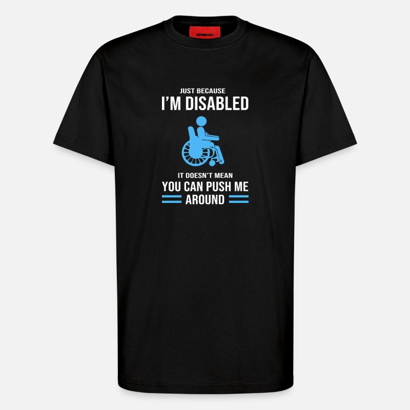 Rollstuhl - T-Shirt - made by SPREAD - SOLID BLACK