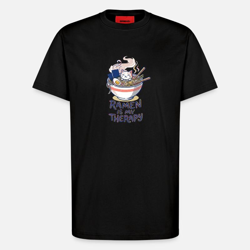 Ramen Therapy - T-Shirt - made by SPREAD - SOLID BLACK
