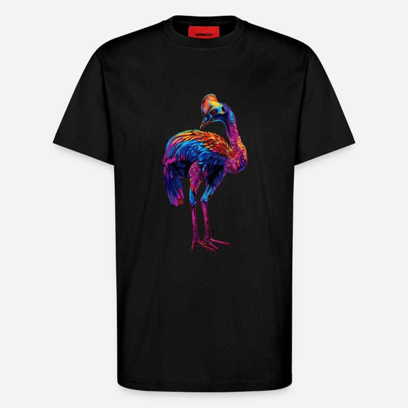 Kasuar - T-Shirt - made by SPREAD - SOLID BLACK