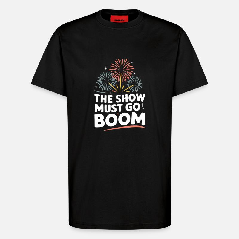 Pyrotechnics Fireworks Pyrotechnics - T-Shirt - made by SPREAD - SOLID BLACK