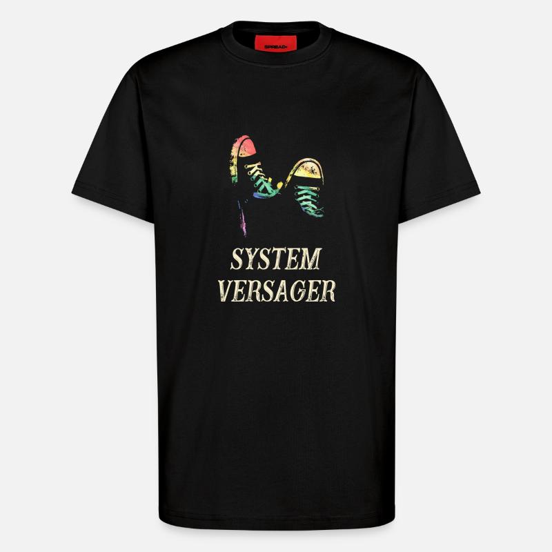 System versager - T-Shirt - made by SPREAD - SOLID BLACK