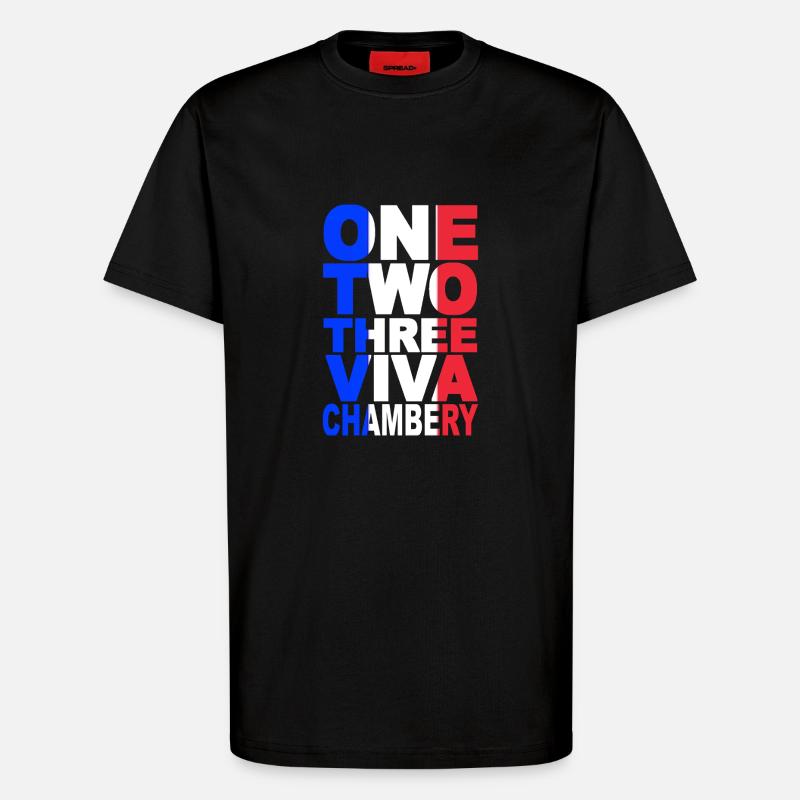 ONE TWO THREE CHAMBERY - T-shirt bio décontracté fabriqué en UE - SOLID BLACK