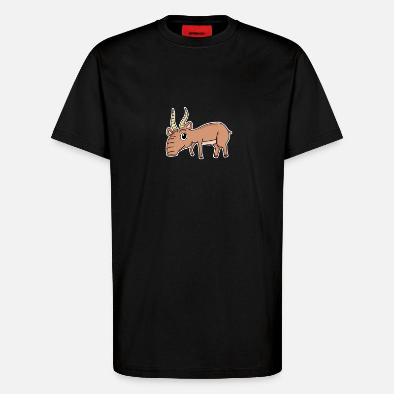 Antilope - T-Shirt - made by SPREAD - SOLID BLACK
