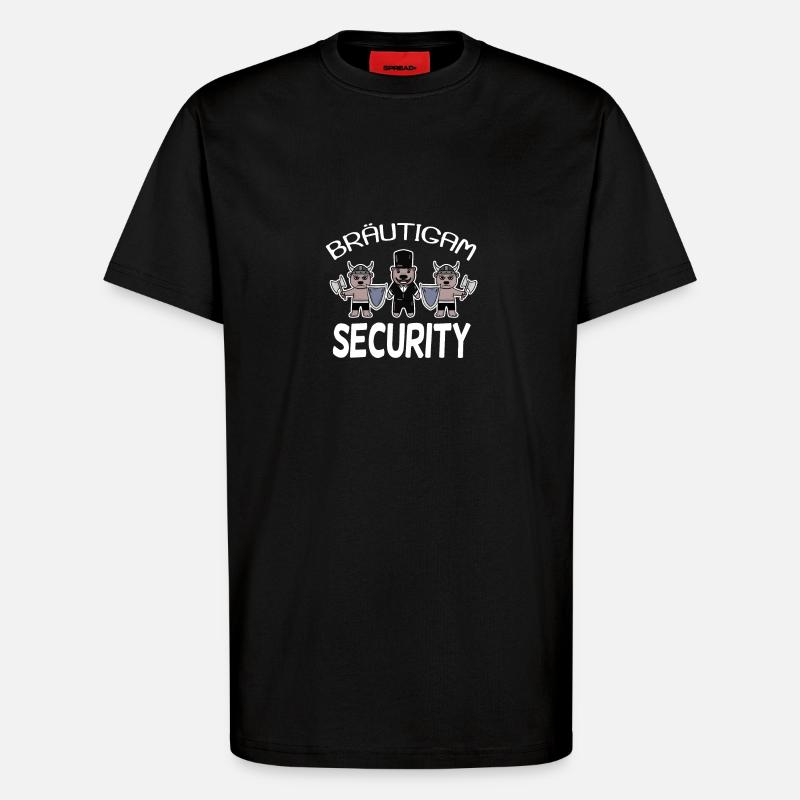 Bräutigam Security Wikinger - T-Shirt - made by SPREAD - SOLID BLACK