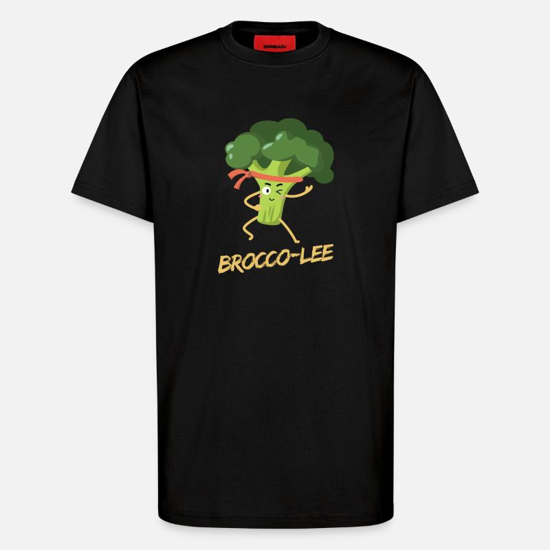 Brocco-Lee - gesunder Kampfsport - T-Shirt - made by SPREAD - SOLID BLACK