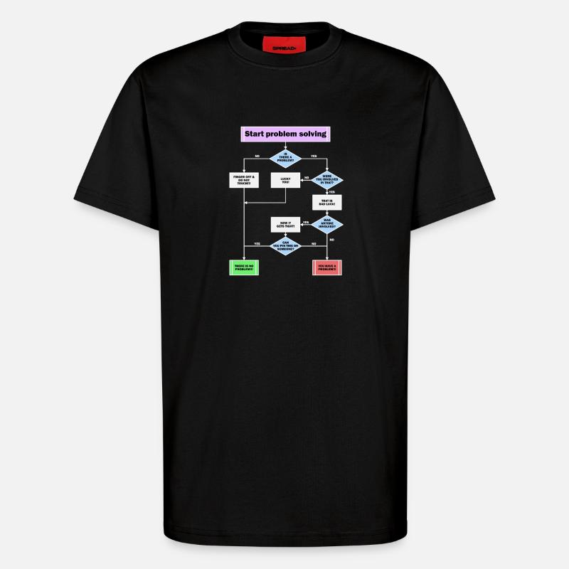 Problem solving - T-Shirt - made by SPREAD - SOLID BLACK