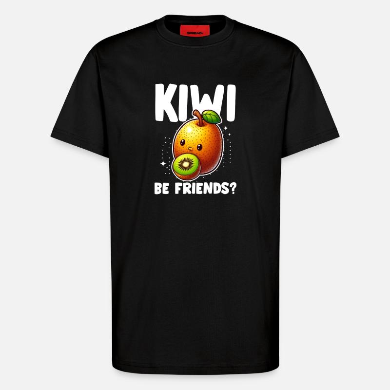 Kiwi Komplize - T-Shirt - made by SPREAD - SOLID BLACK