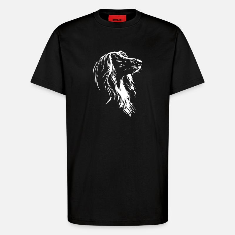 Afghanischer Windhund Silhouette Hunde Wilsigns - T-Shirt - made by SPREAD - SOLID BLACK