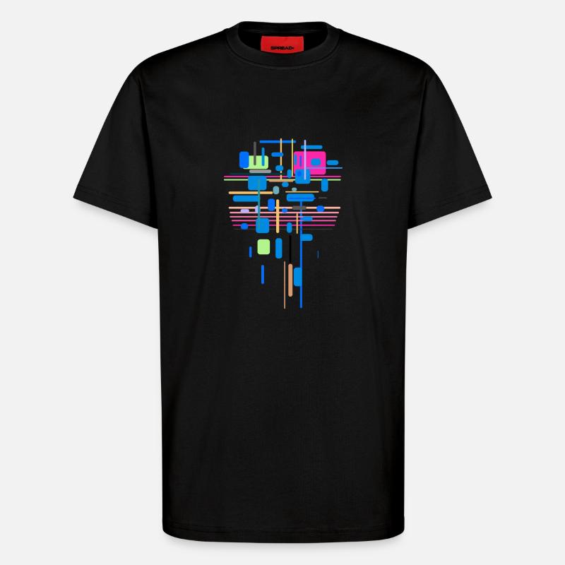 Abstrakt Farben Muster - T-Shirt - made by SPREAD - SOLID BLACK