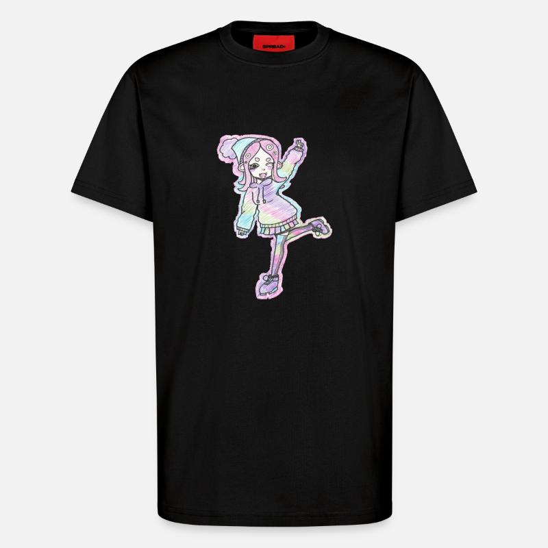 Inkling Mädchen | Pink | Splatoon - T-Shirt - made by SPREAD - SOLID BLACK