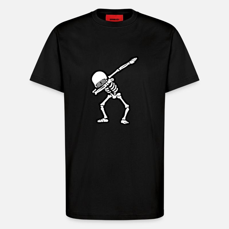 Cool Skull Dabbing - T-Shirt - made by SPREAD - SOLID BLACK