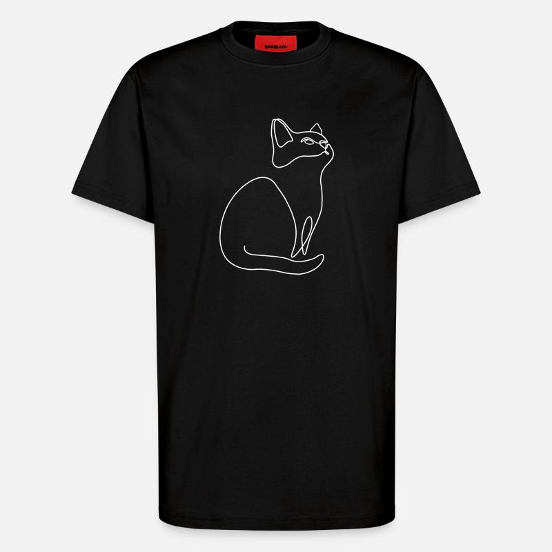 Kitten Cat Cat - T-Shirt - made by SPREAD - SOLID BLACK