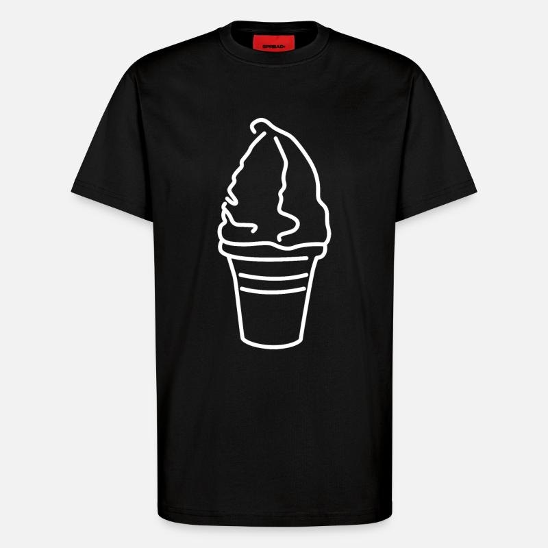 Softeis - T-Shirt - made by SPREAD - SOLID BLACK