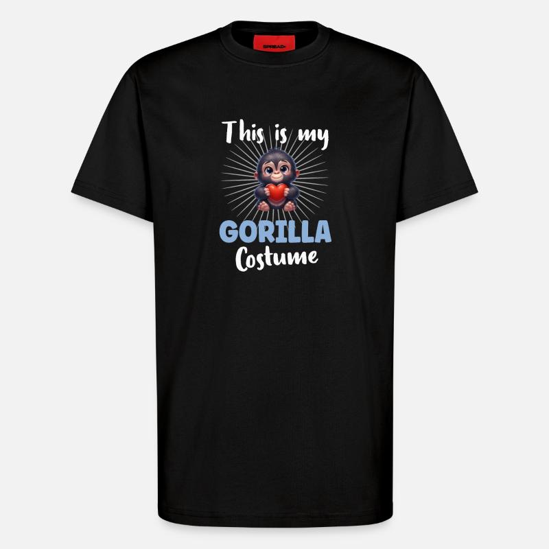 Gorilla Affe - T-Shirt - made by SPREAD - SOLID BLACK