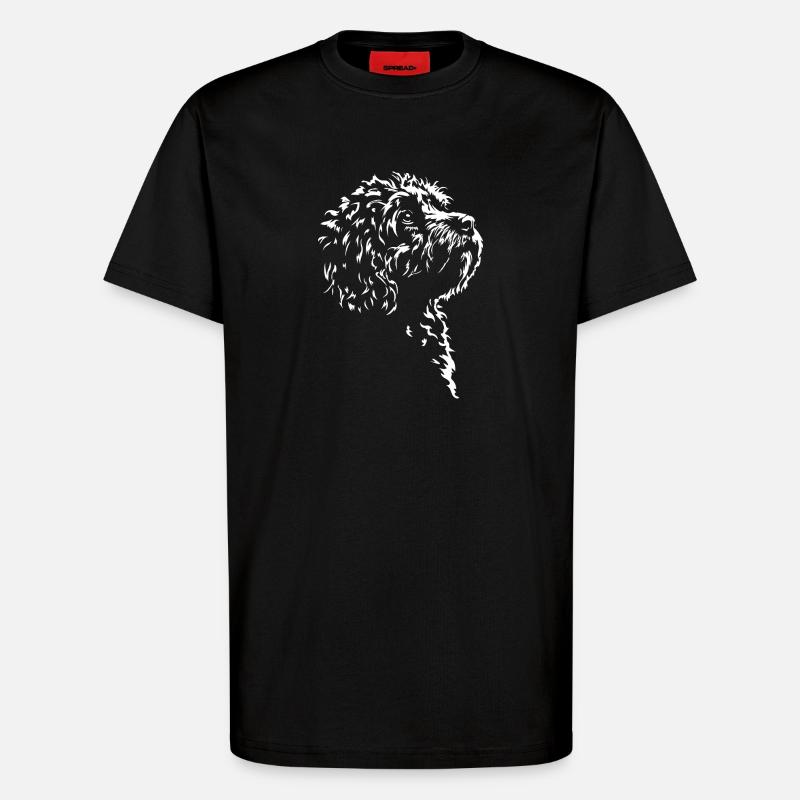 Cavapoo Silhouette Dog Dog Wilsigns - T-Shirt - made by SPREAD - SOLID BLACK