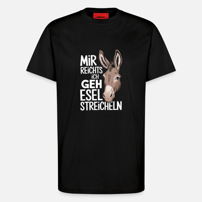 Donkey Donkey Mule Muli - T-Shirt - made by SPREAD - SOLID BLACK