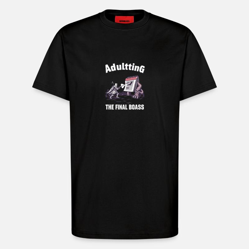 Final Fight Calender - T-Shirt - made by SPREAD - SOLID BLACK