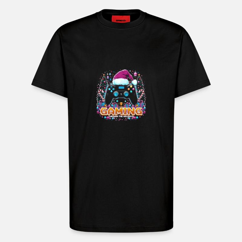 Weihnachts-Gaming Controller - T-Shirt - made by SPREAD - SOLID BLACK