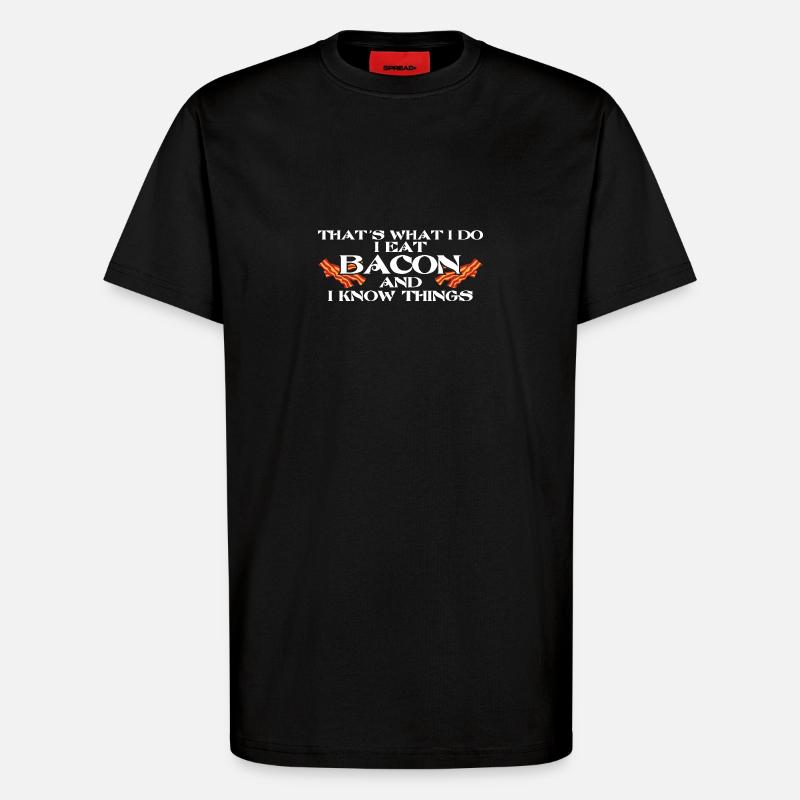 Bacon Bacon Grill - T-shirt bio décontracté fabriqué en UE - SOLID BLACK