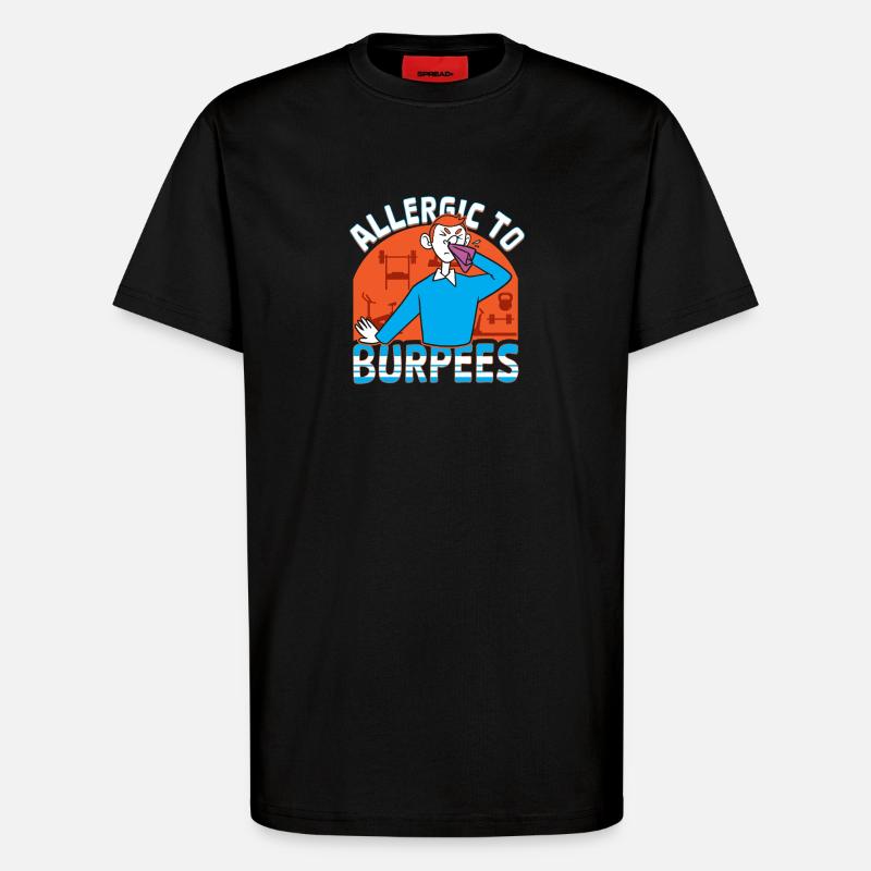 Burpees Training, Squat, Kardiotraining - T-Shirt - made by SPREAD - SOLID BLACK